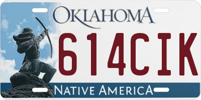 OK license plate 614CIK