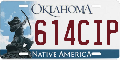 OK license plate 614CIP