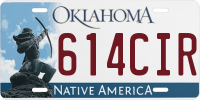 OK license plate 614CIR