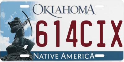 OK license plate 614CIX