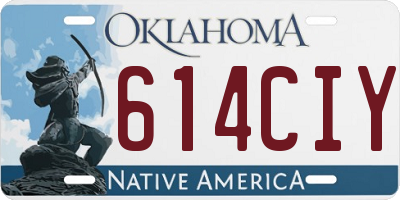 OK license plate 614CIY