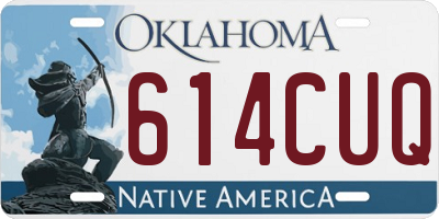 OK license plate 614CUQ