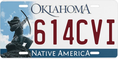 OK license plate 614CVI