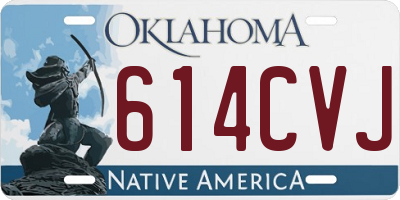 OK license plate 614CVJ