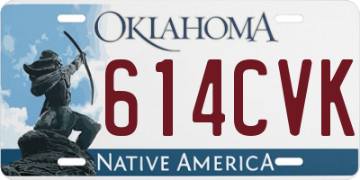 OK license plate 614CVK