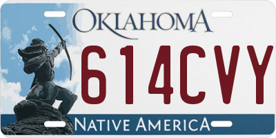 OK license plate 614CVY