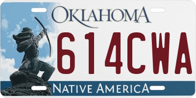 OK license plate 614CWA