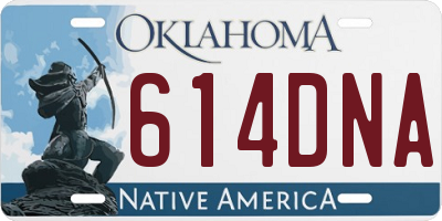 OK license plate 614DNA