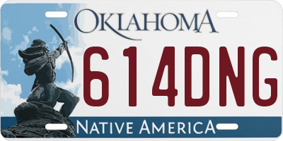 OK license plate 614DNG