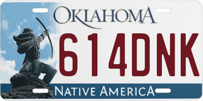 OK license plate 614DNK