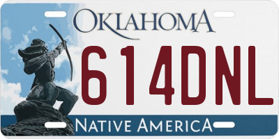 OK license plate 614DNL