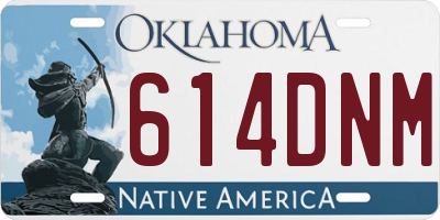 OK license plate 614DNM