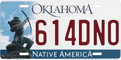OK license plate 614DNO