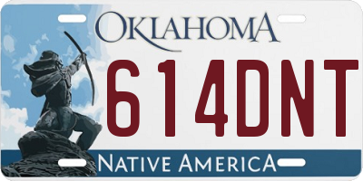 OK license plate 614DNT