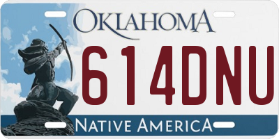 OK license plate 614DNU
