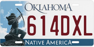 OK license plate 614DXL