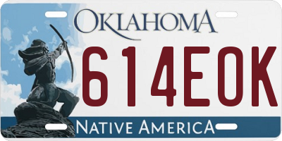 OK license plate 614EOK