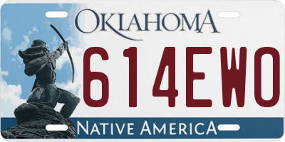 OK license plate 614EWO