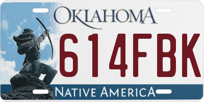 OK license plate 614FBK