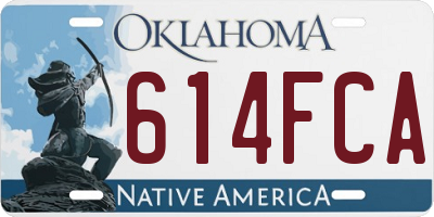 OK license plate 614FCA