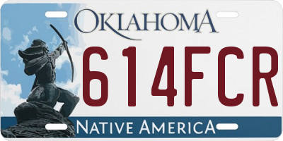 OK license plate 614FCR