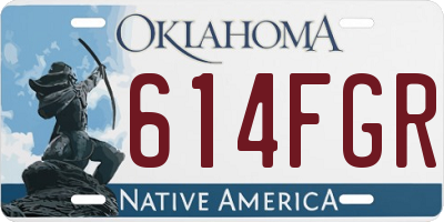 OK license plate 614FGR