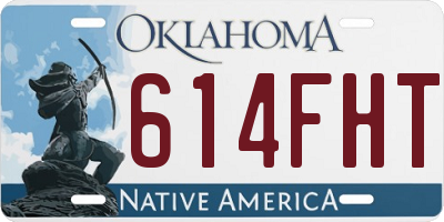 OK license plate 614FHT