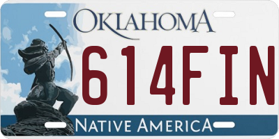 OK license plate 614FIN