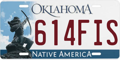 OK license plate 614FIS