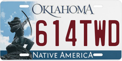 OK license plate 614TWD