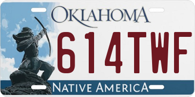 OK license plate 614TWF