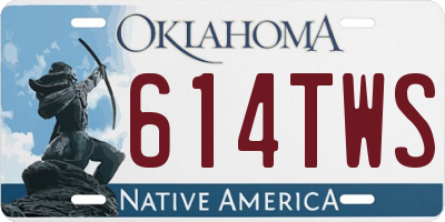 OK license plate 614TWS