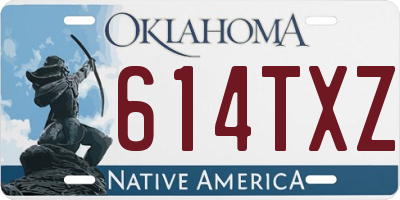OK license plate 614TXZ