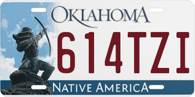 OK license plate 614TZI