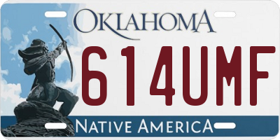 OK license plate 614UMF