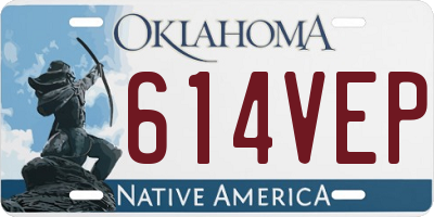OK license plate 614VEP