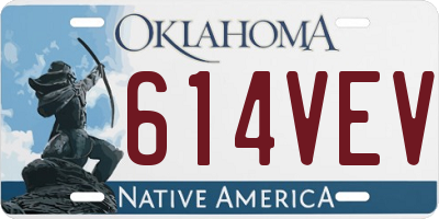 OK license plate 614VEV