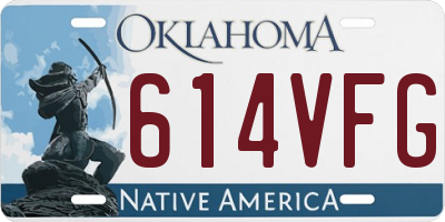 OK license plate 614VFG