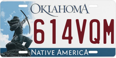 OK license plate 614VQM