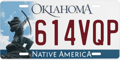 OK license plate 614VQP