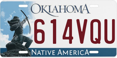 OK license plate 614VQU