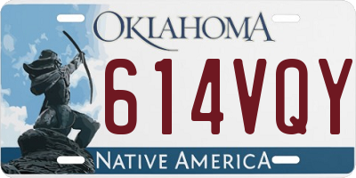 OK license plate 614VQY