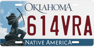 OK license plate 614VRA