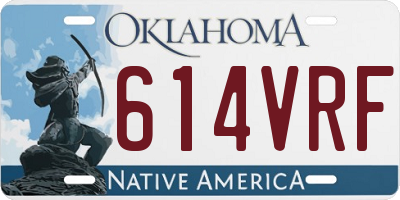 OK license plate 614VRF