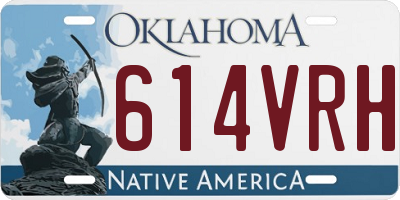OK license plate 614VRH
