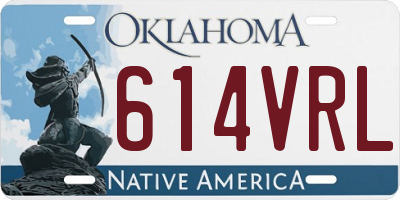OK license plate 614VRL
