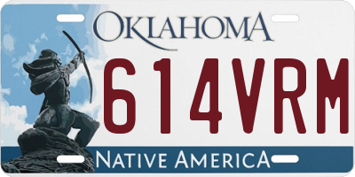 OK license plate 614VRM
