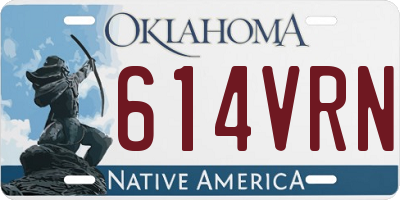 OK license plate 614VRN