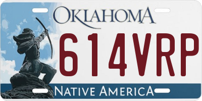 OK license plate 614VRP