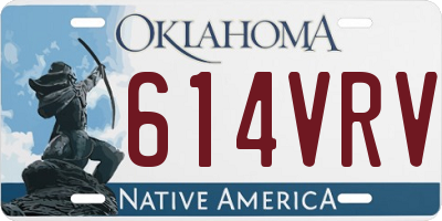 OK license plate 614VRV